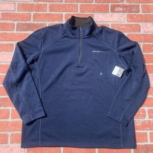 Eddie Bauer Men’s Radiator Fleece 1/4 Zip Blue Pullover NWT